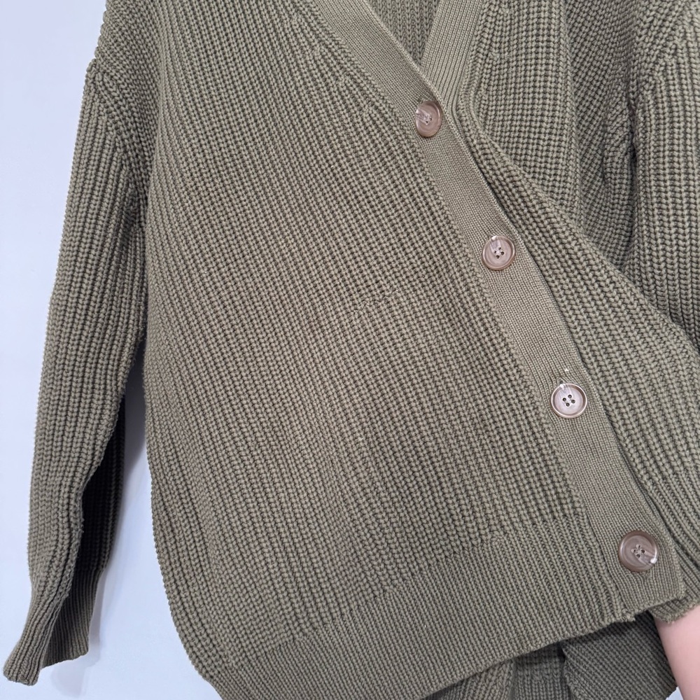 Jenni Kayne Cotton Cocoon Cardigan Sweater Sage Green - Picture 12 of 12